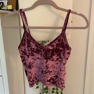 urban outfitters kimichi blue crushed velvet tank